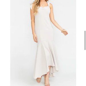 Barcelona Ruffle Crepe Bridesmaids Dress- Color "Show Me The Ring"
